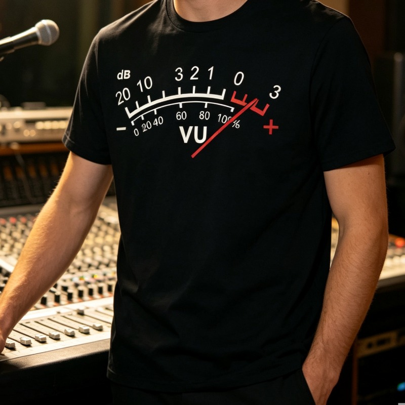 Audio Music Dj - VU-Meter dB Lautstärke T-Shirt Herren Audio-Engineer