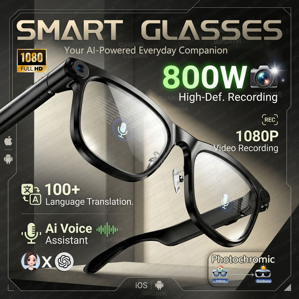 Audio Music Image - 2026 Bestseller KI-Smart-Brille für Herren mit