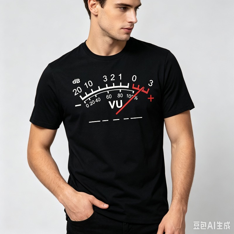 VU-Meter dB Lautstärke T-Shirt – Audio Music Dj Bewertung und Preis