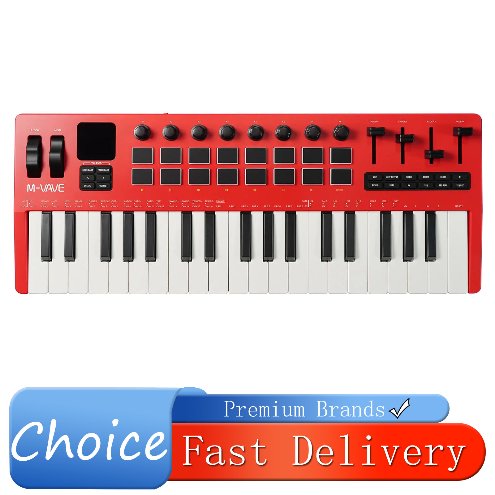 M-VAVE SMK-37 Pro 37-Tasten-MI – Midi Controller Pad Bewertung und Preis