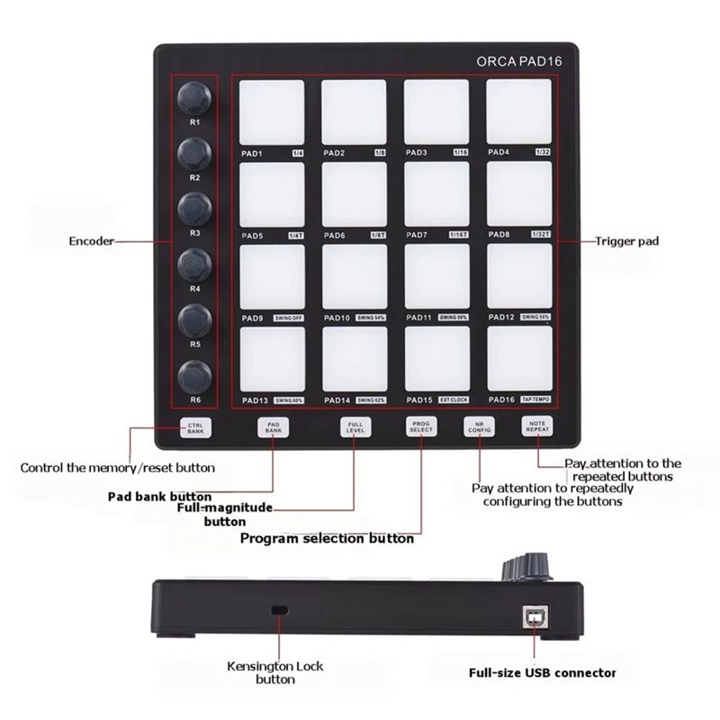 PAD16 Controller Keyboard DJ M – Audio Music Dj Bewertung und Preis